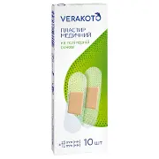 Лейкопластир VERAKOTO мед. полімер. осн. 25мм*72мм №10