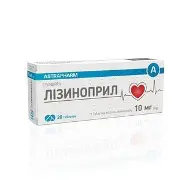 Лізиноприл-Астрафарм табл. 10мг №20 ТМ Tabula Vita