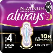 Прокладки Always Platinum Secure Night №10