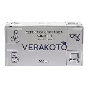 Серветки спирт. д/ін. 6x3см VERAKOTO №100