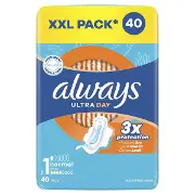 ГИГИЕНИЧЕСКИЕ ПРОКЛАДКИ ALWAYS ULTRA DAY NORMAL РАЗМЕР 1 №40
