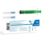 ШПРИЦ 10 МЛ 3-Х КОМПОНЕНТНЫЙ LC LASER CARE LUER SLIP С 2-МЯ ИГЛАМИ 23G(0,6Х30ММ) И 21G(0,8Х40ММ) №1