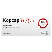 КОРСАР Н ДУО ТАБЛ. П/О 160 МГ + 25 МГ №30