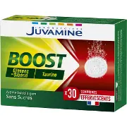 Дієтична добавка Juvamine (Жувамін) Boost Женьшень + таурин, з підсолоджувачем, з кофеїном, шипучі табл. №30
