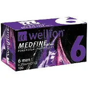 Голки д/шприц-ручок Wellion (Велліон) 0,25 мм (31G) x 6 мм №100