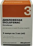 Диклофенак р-н д/ін. 25 мг/мл 3 мл амп. №5