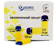 Ланцет авт. Волес голка 21G стерильний №100
