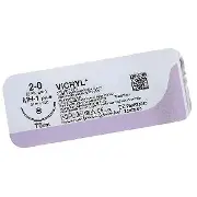 Вікрил 0 кол. фіол. Taper Point 31мм 1/2 кола 75см W9138 - Екомед