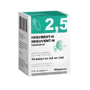Небувент-Н р-н д/інг. 2,5мг/2,5мл №10