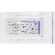 Шовный материал хирургический Novosyn (Новосин) размер USP 5/0 (1) длина 70 см, игла обратно-режущая 16 мм, 3/8 круга, цвет фиолетовый DDP C0068512