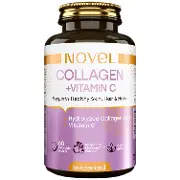 Витамины NOVEL (Новел) Collagen+Vitamin C Коллаген + Витамин С таблетки жевательные флакон 60 шт