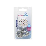 Прищіпка з ланцюжком для пустушки BABY-NOVA 34133-2