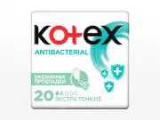 ПРОКЛАДКИ KOTEX ЕЖЕДНЕВНЫЕ АНТИБАКТЕРИАЛЬНЫЕ ЭКСТРА ТОНКИЕ №20