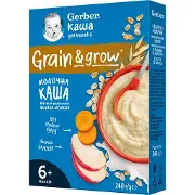 Дитяча каша GERBER молочна вівсяно-пшенична, яблуко-морква 240 г