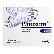 РАНОЗИН ТАБЛЕТКИ ПРОЛОНГИРОВАННОГО ДЕЙСТВИЯ 750 МГ БЛИСТЕР №60