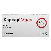 КОРСАР МОНО ТАБЛЕТКИ ПОКРЫТЫЕ ОБОЛОЧКОЙ 80 МГ №30