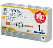 Шприц інсул. Insumed (Інсумед) U-100 1 мл з голкою 30Gх*мм (0,30*8мм) №30