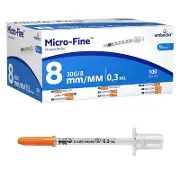 Шприц інсул. стер. 0,3мл Embecta(ембекта) Micro-Fine, U-100, з голк. 0,30 мм (30G) x 8 мм