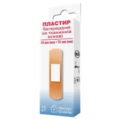 Л/п "Профи Фарм" бакт.1,9см*7,2см №10 ткан.осн.(ТМ)