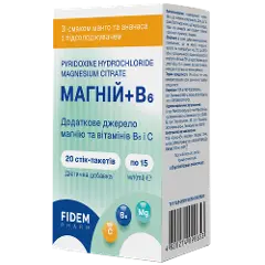Магний+В6 15мл №20 стики, Фидем Фарм