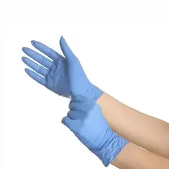 Перчатки смотровые нитриловые нестерильные неприпудренные SafeTouch Advanced Slim Blue текстурированные размер L Medicom 1 пара