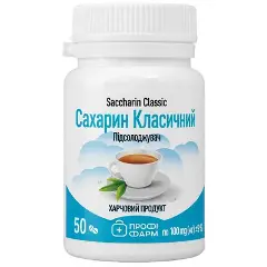 Сахарин классический таблетки №50 банка, Профи Фарм