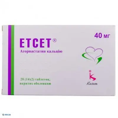 Этсет таблетки п/о 40 мг №28 Этсет таблетки п/о 40 мг №28