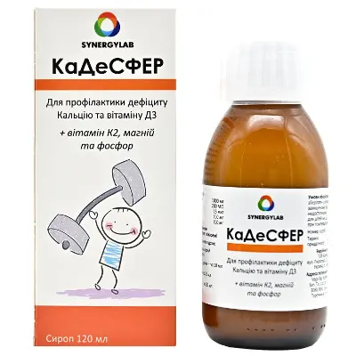 Кадесфер сироп фл. 120 мл, с подсластителем