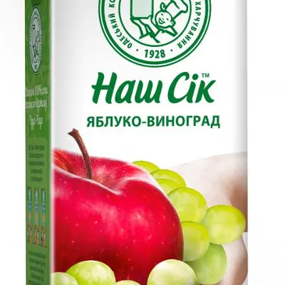 Наш Сок нектар виноград-яблоко 0,95л Наш Сок нектар виноград-яблоко 0,95л