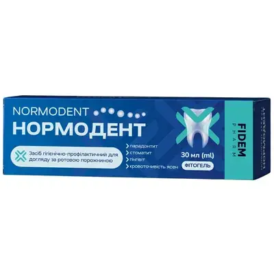 Нормодент фитогель 30 г, Фидем Фарм Нормодент фитогель 30 г, Фидем Фарм